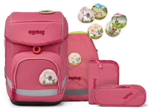 Ergobag Cubo Schulranzen-Set 5tlg Lamas in Bärjamas