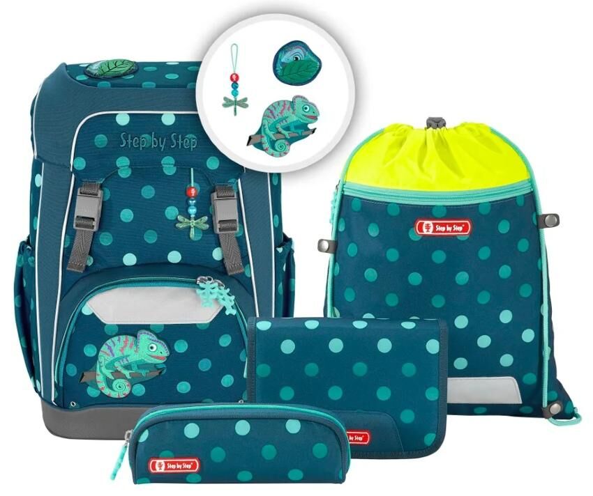 Step by Step GIANT Schulranzen-Set 5tlg Tropical Chameleon