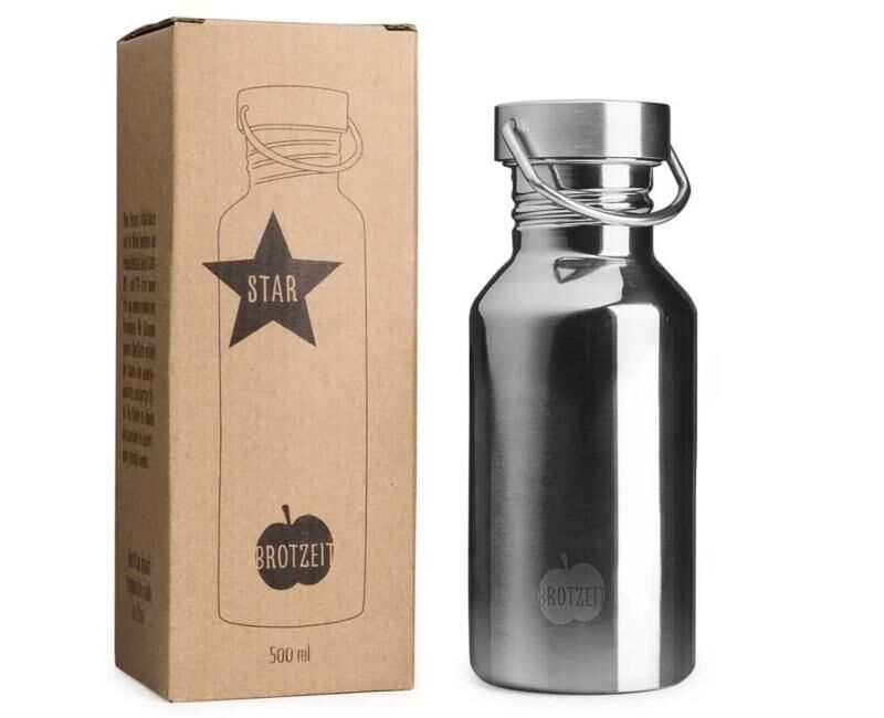 Brotzeit Star Trinkflasche aus Edelstahl 500ml wandertag-in-der-schule