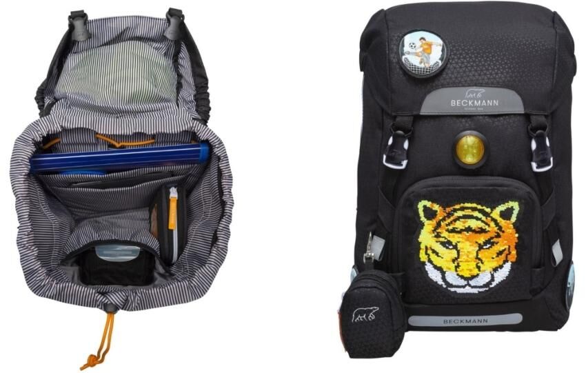 Beckmann Classic 22L Schulrucksack-Set 4tlg Tiger Team