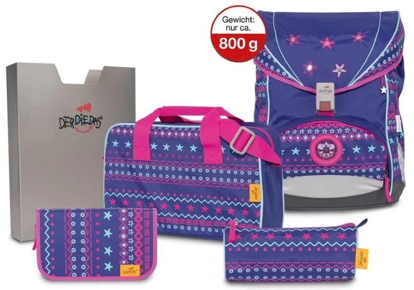DerDieDas ErgoFlex Schulrucksack-Set 5tlg Ethno Star
