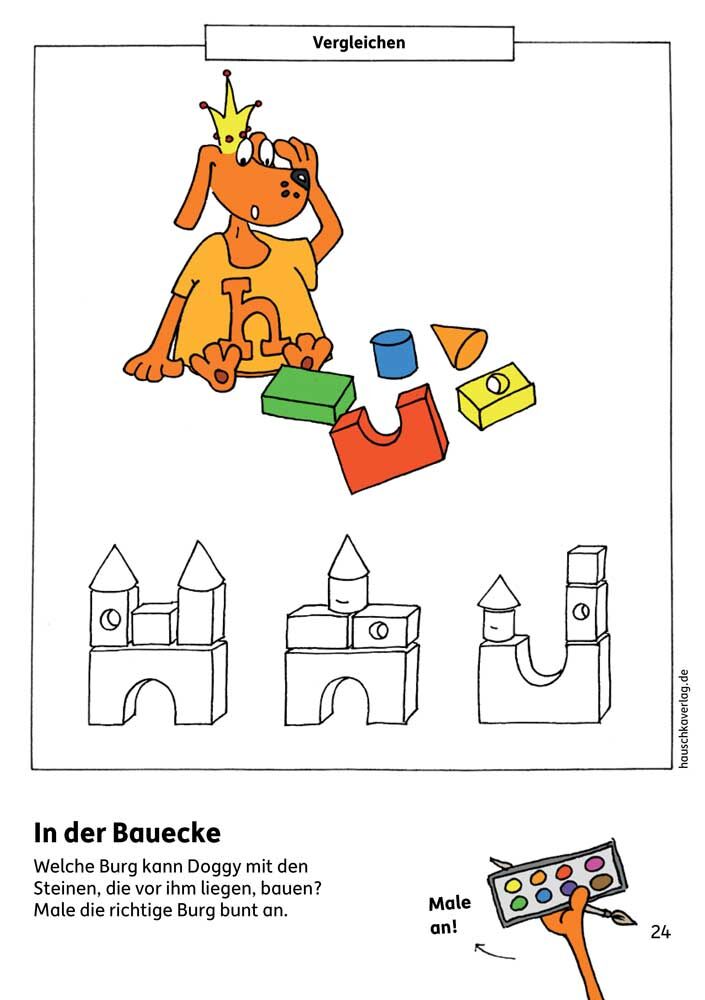 Hauschka Verlag 622 Kindergartenblock - Verbinden, vergleichen, Fehler finden