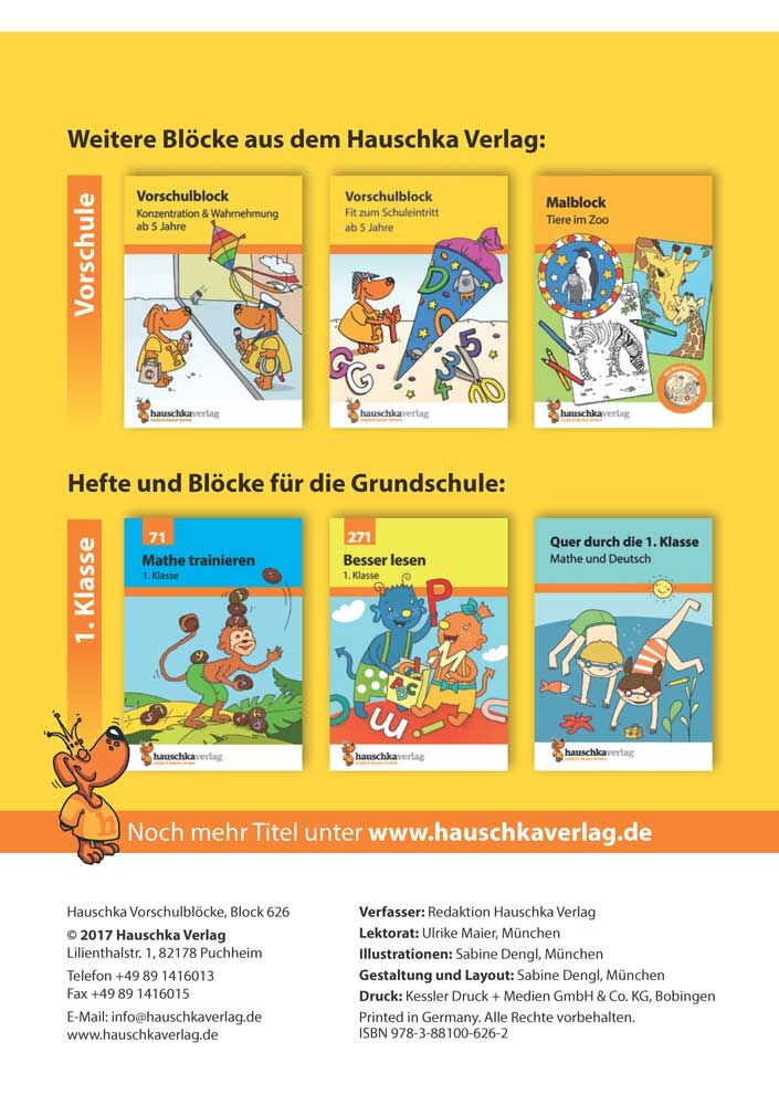 Hauschka Verlag 626 Vorschulblock - Schwungübungen