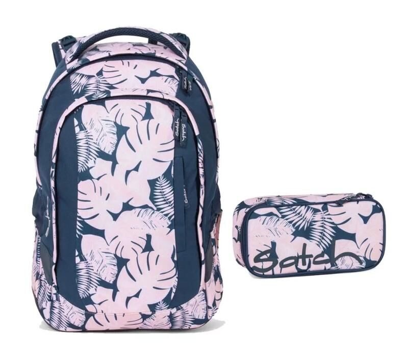 Satch Sleek Schulrucksack-Set 2tlg Botanic Blush