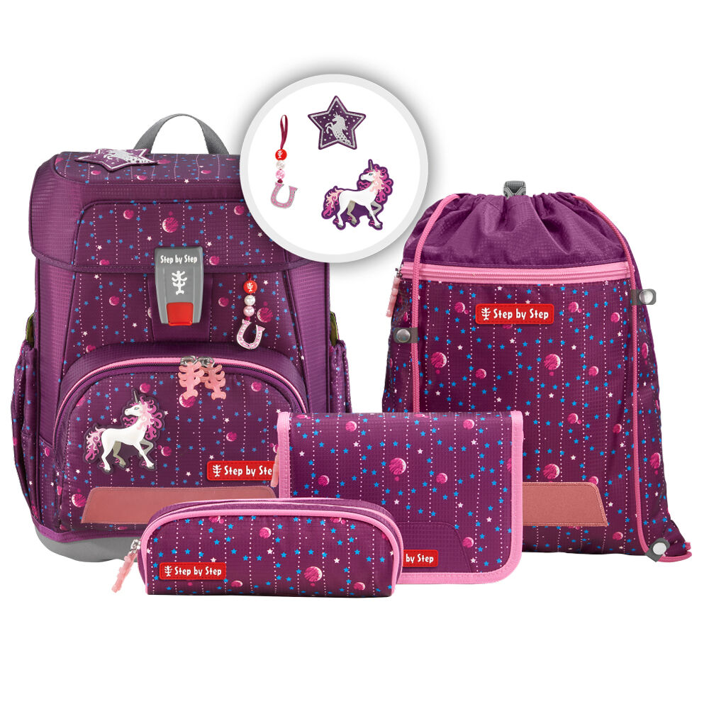 Step by Step CLOUD Schulranzen-Set 5tlg Tasche, Zubehör, Handtasche, Rucksack