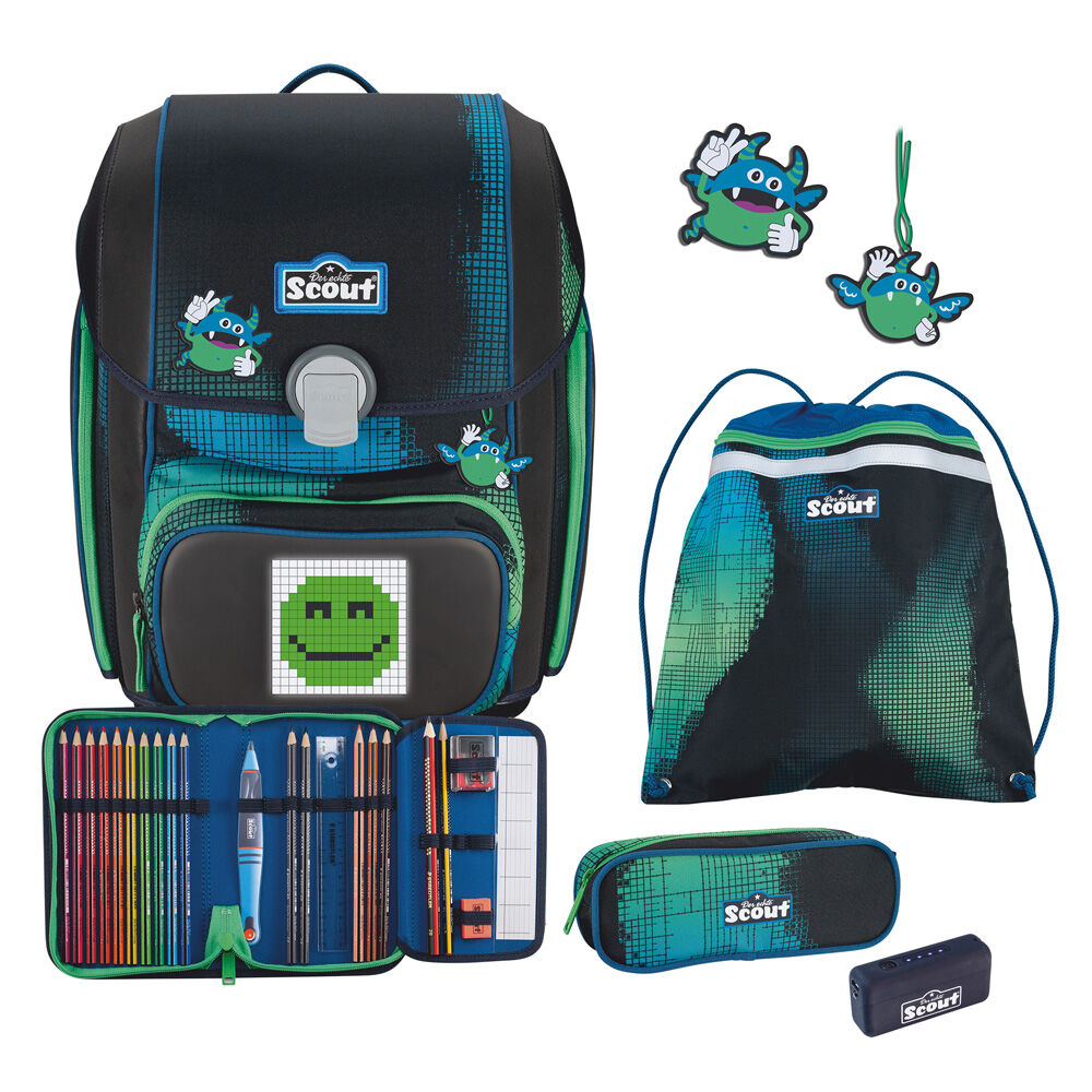 Scout Genius Schulranzen-Set 4tlg