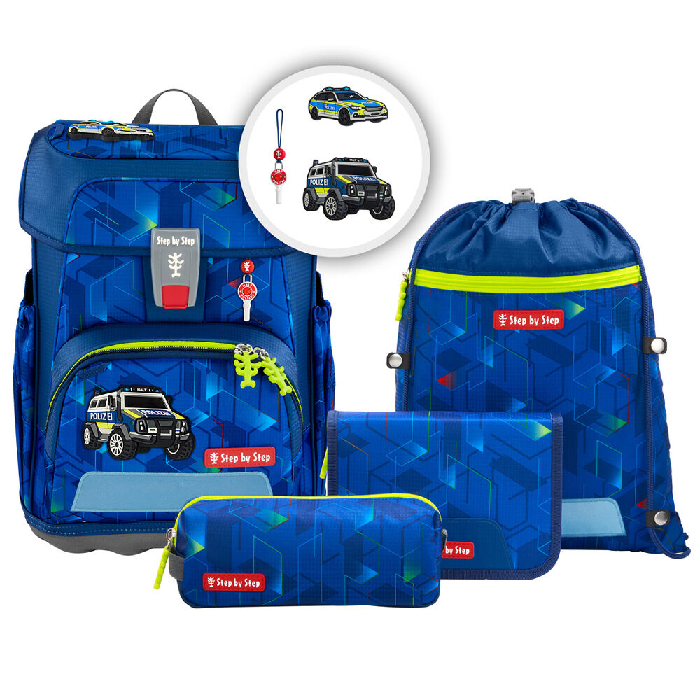 Step by Step CLOUD Schulranzen-Set 5tlg Tasche, Rucksack, Auto, Transport, Fahrzeug