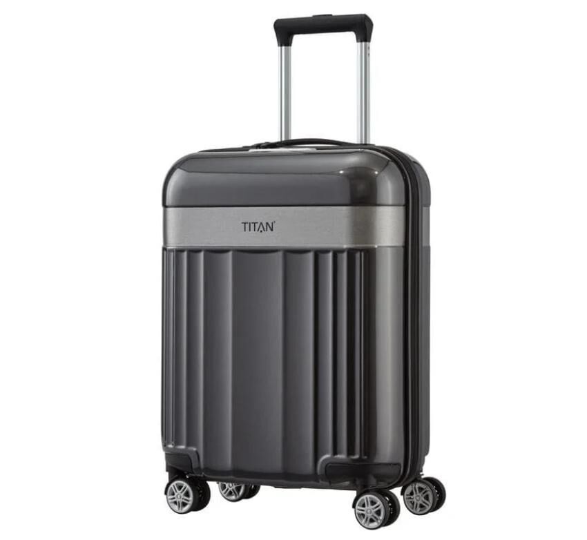 Titan Spotlight Flash 4-Rollen Trolley S 55 cm Anthracite Koffer für Flugreisen