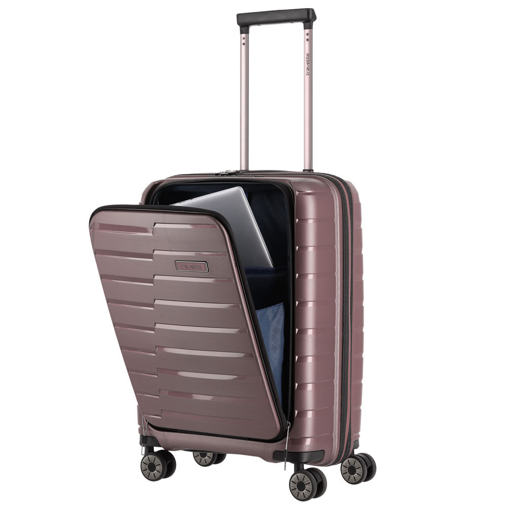 Travelite Air Base 4-Rollen Trolley S mit Vortasche 55 cm