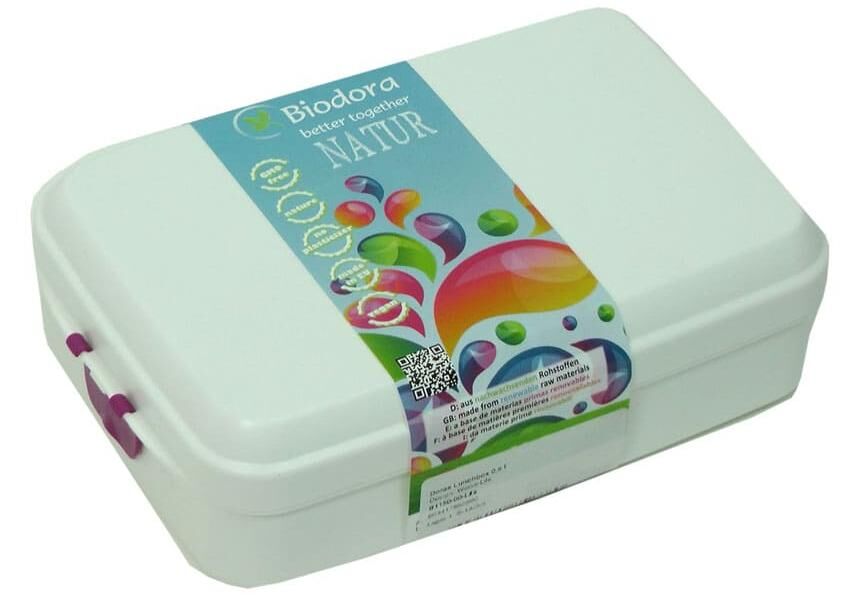 Doras Lunchbox 0,5 l Weiss-Lila