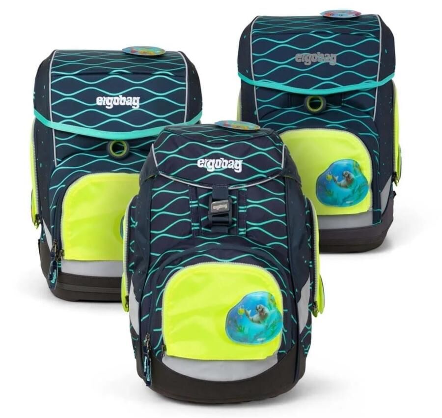 Ergobag Sicherheitsset mit LED Gelb schulranzen-mit-licht
