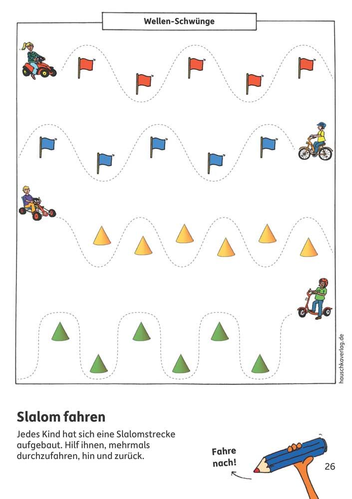 Hauschka Verlag 626 Vorschulblock - Schwungübungen