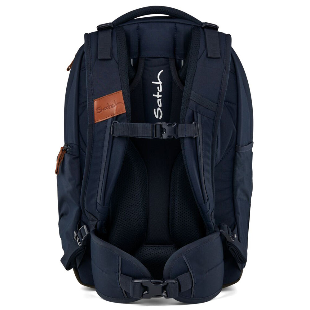 Satch Blau Schwarz Rucksack Sleek Blue Triangle
