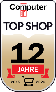 Auszeichnung: Computer Bild Top Shop 2026 - 12 Jahre in Folge