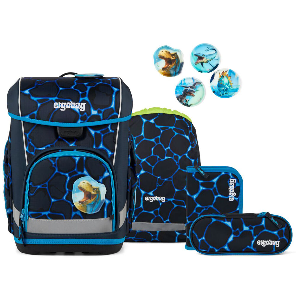 Ergobag Cubo Light Schulranzen-Set 5tlg Tasche, Rucksack, Fußball, Sport, Erste Hilfe
