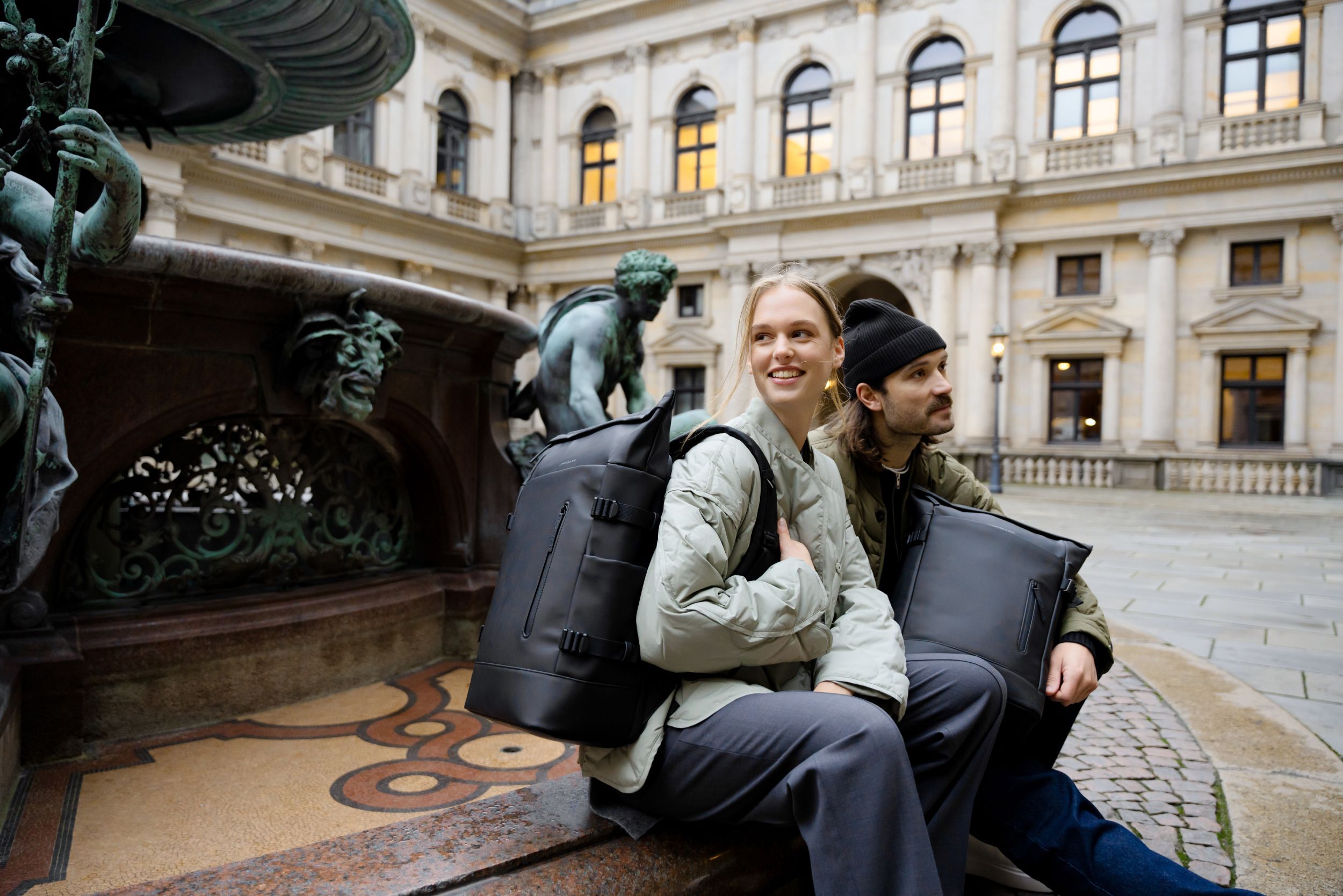 Mantel, Hosen, Portrait, Tasche, Jacke