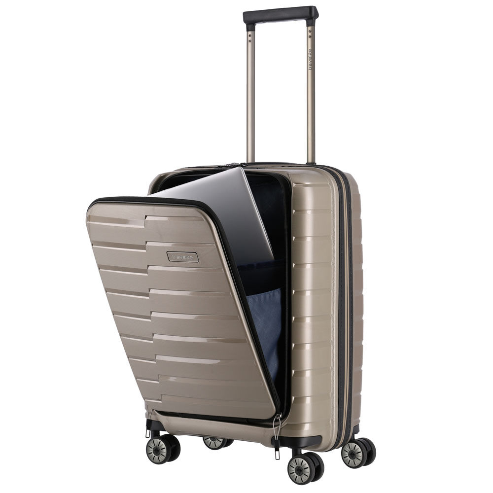 Travelite Air Base 4-Rollen Trolley S mit Vortasche 55 cm