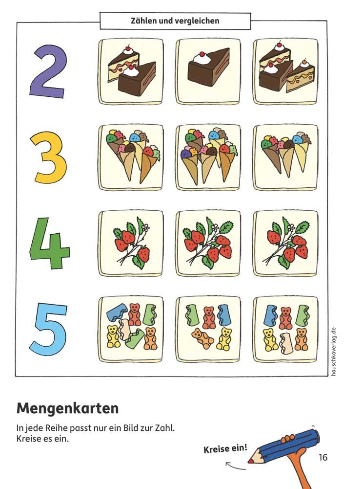 Hauschka Verlag 627 Vorschulblock - Zahlen und Mengen