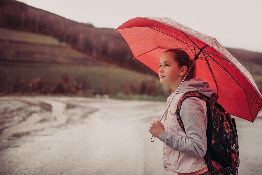 Auch der Schirm ist ein Regenschutz für Schulranzen schirm-regenschutz-fuer-schulranzen
