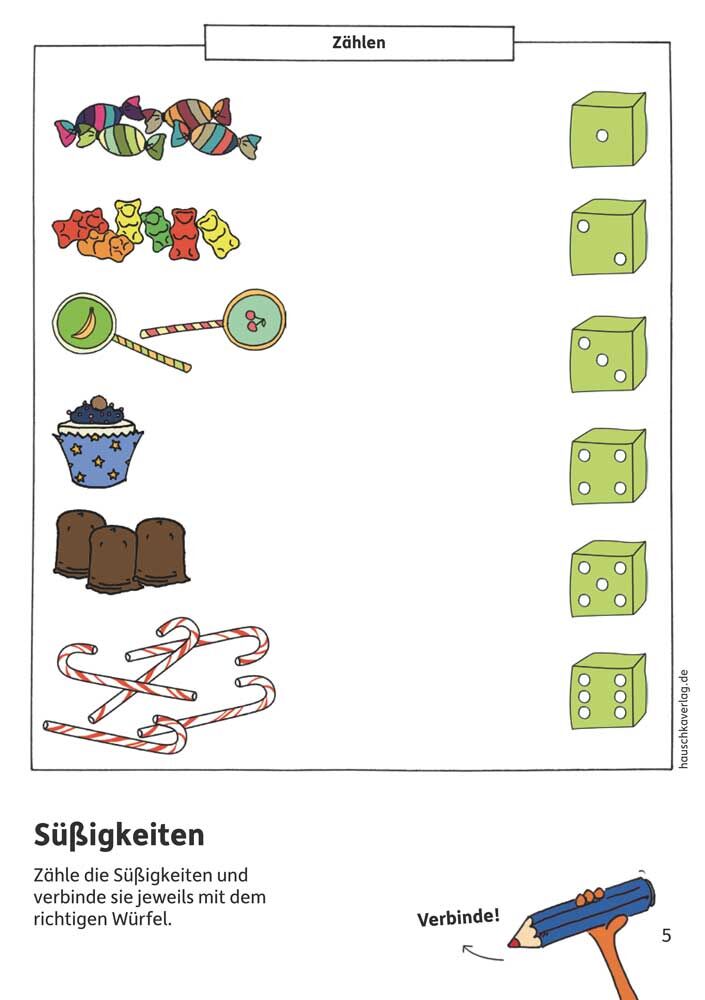 Hauschka Verlag 627 Vorschulblock - Zahlen und Mengen