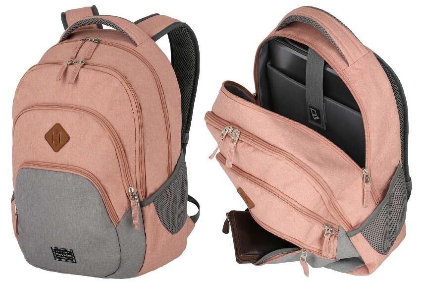 Travelite Basics Rucksack Melange Rosa/Grau