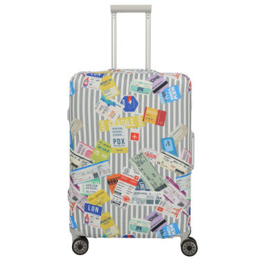 Copri Valigia Travelite L Con Fantasia Piume Blu | Proteggi Bagello Elastico Unisex Per Valigie